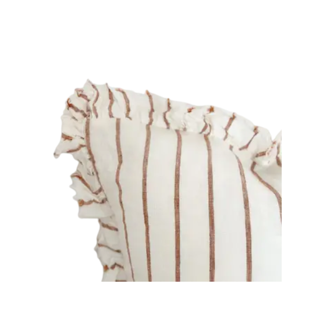Hallie Striped Ruffle Pillow