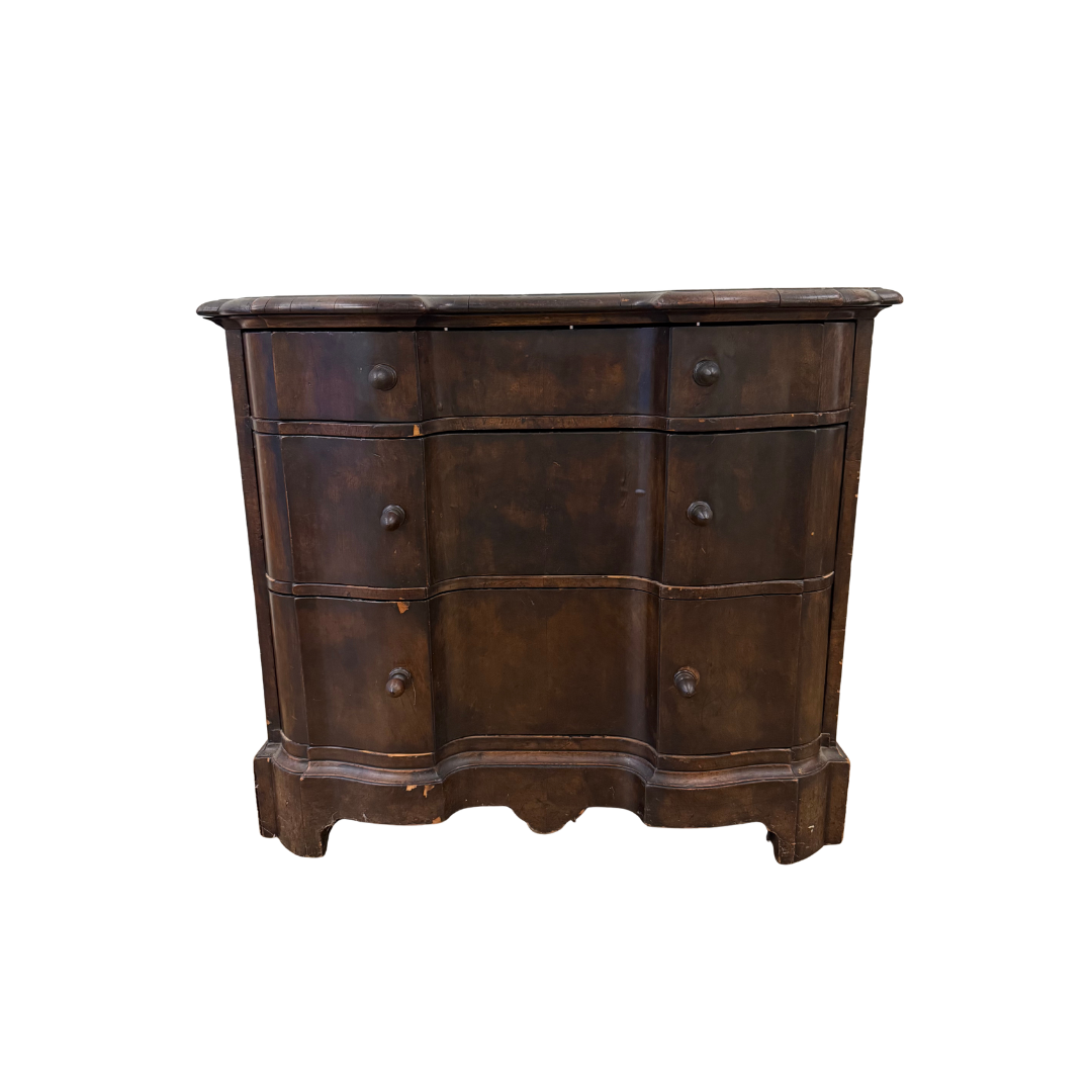 Found Dark Wood Serpentine-front Chest of Drawers