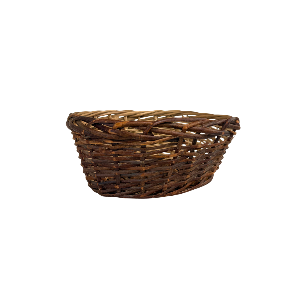 Found Woven Wicker Basket