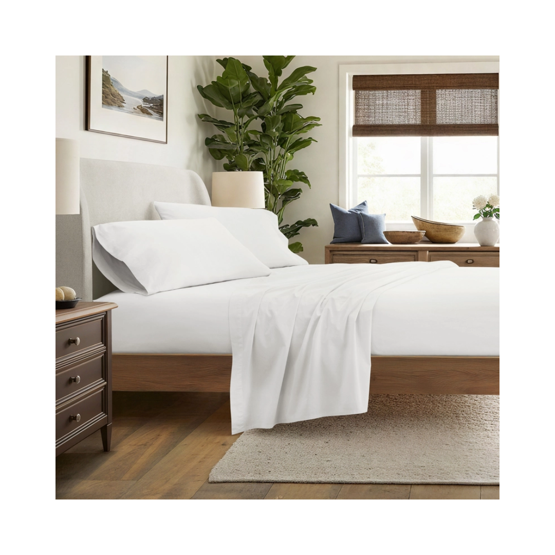 White Okeo-Tex Cotton Sheet Set