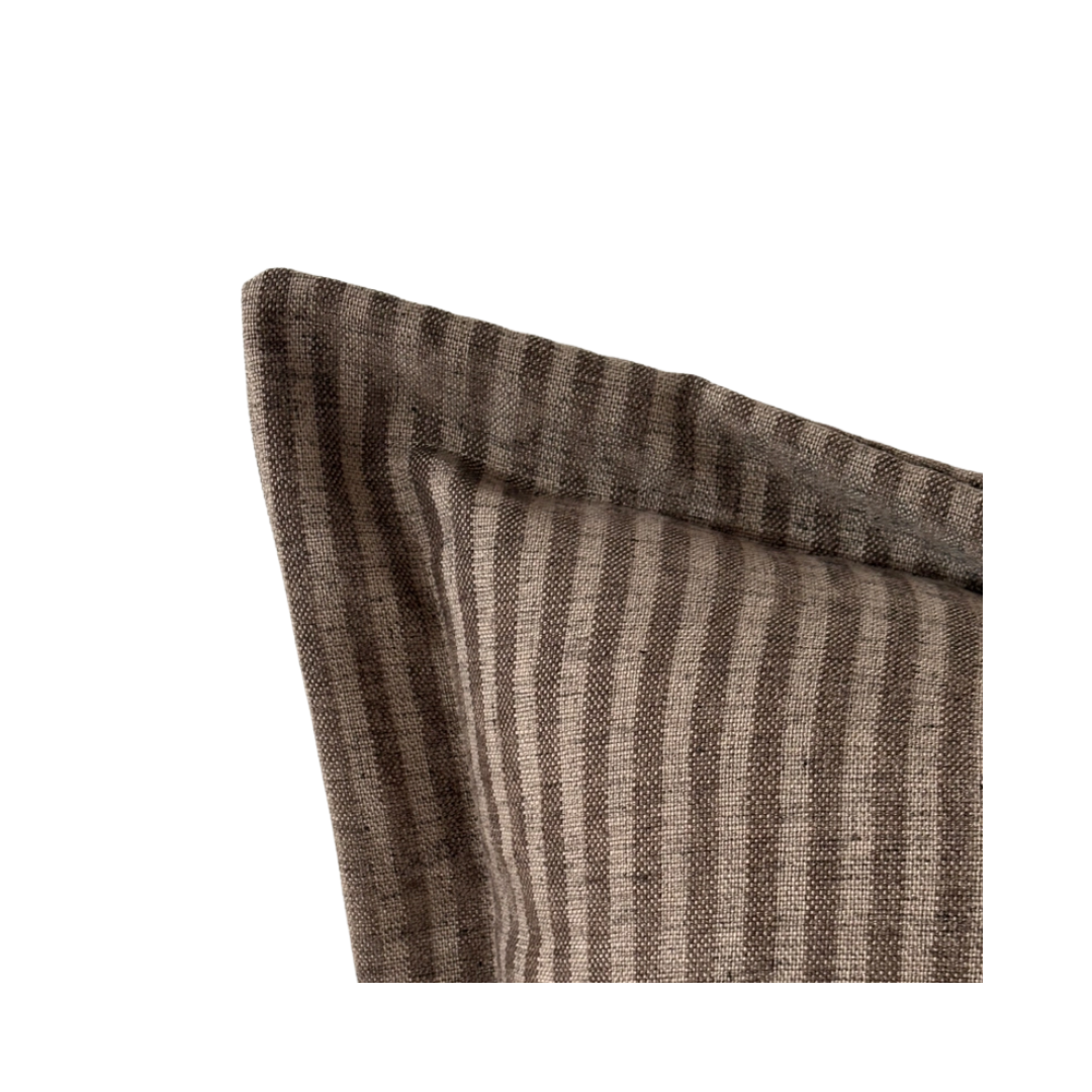 Orla Brown Muted Stripe Pillow