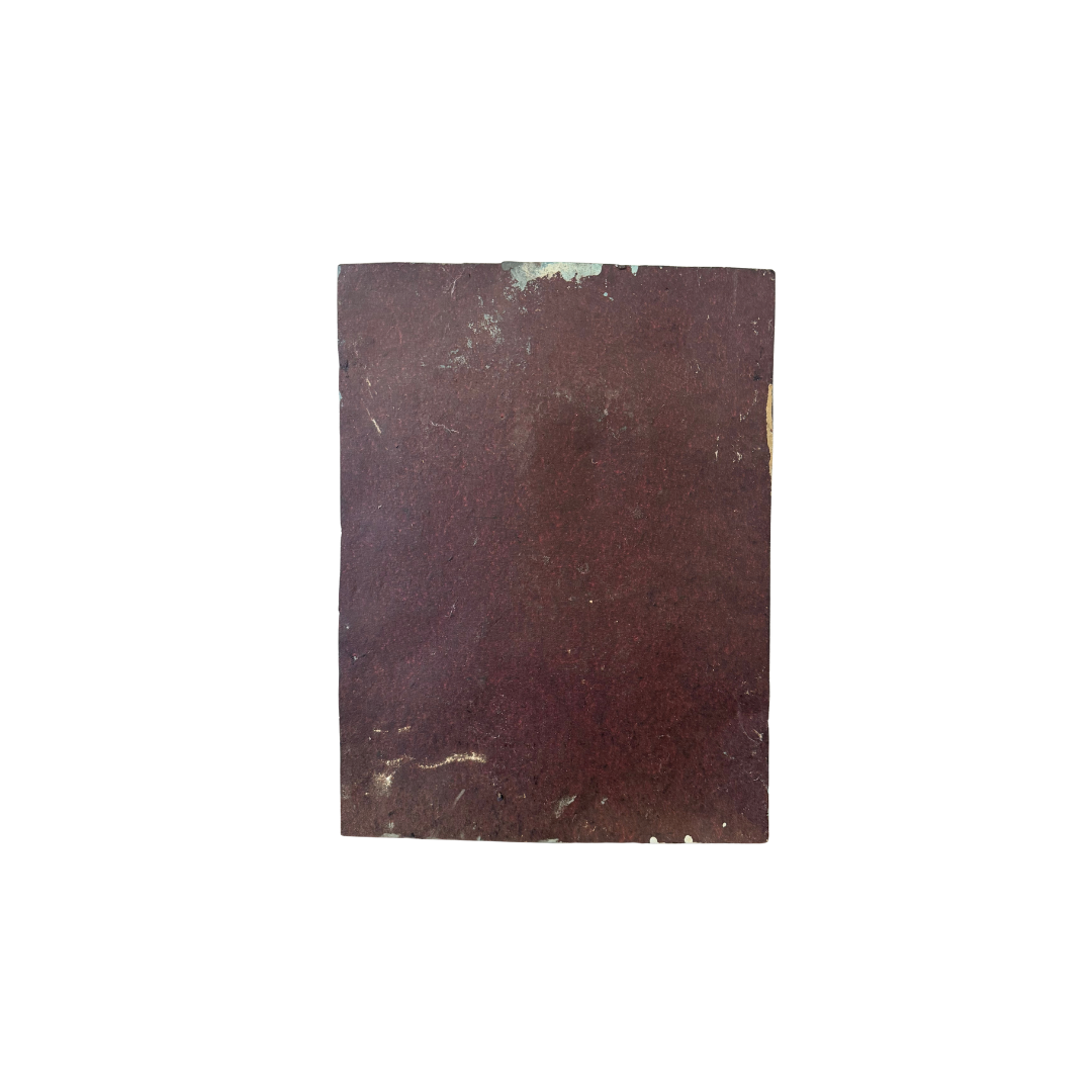 Found Linoleum Floral Painting