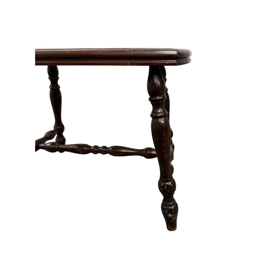Found Cane Seat Vanity Stool