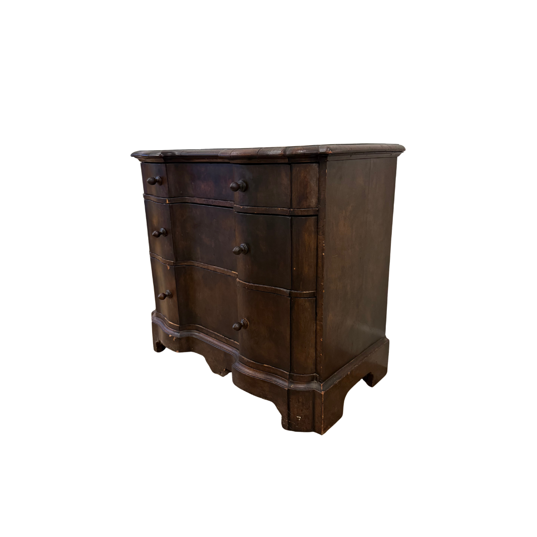 Found Dark Wood Serpentine-front Chest of Drawers