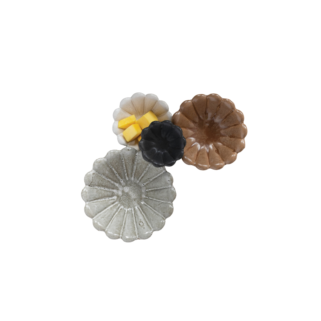 Stoneware Flower Bowls