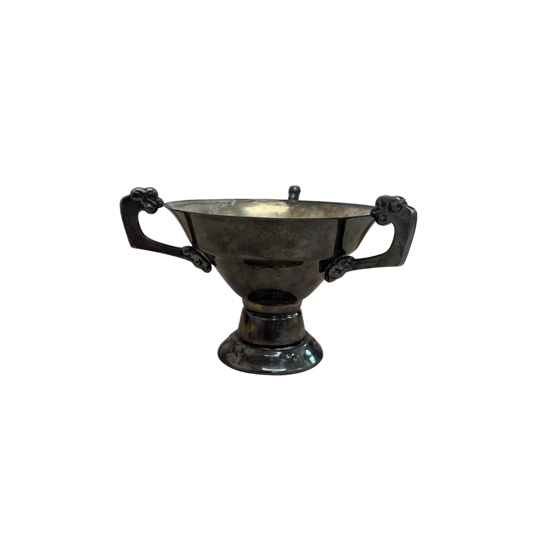 Found Silver Pedestal Bowl