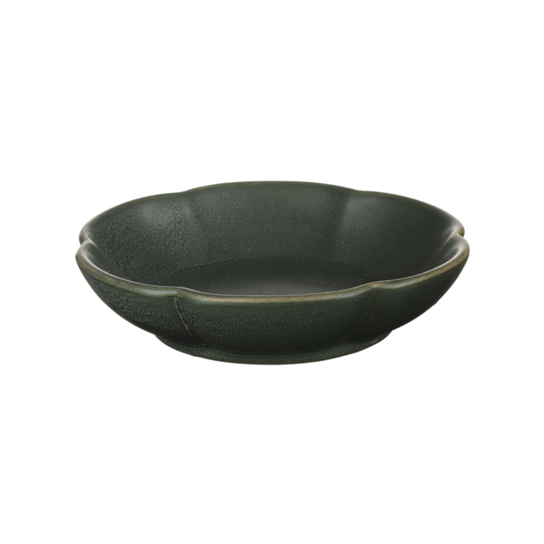 Forest Green Flower Dish