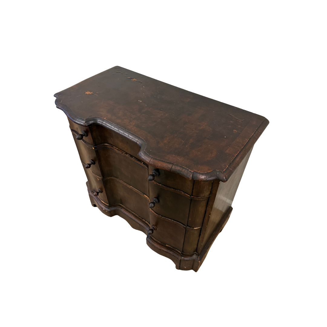 Found Dark Wood Serpentine-front Chest of Drawers