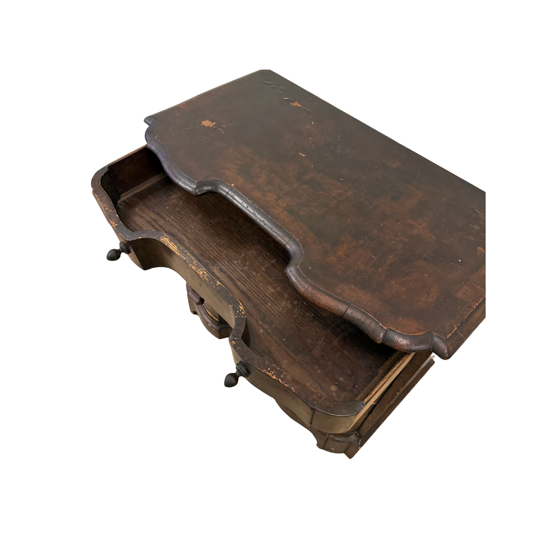 Found Dark Wood Serpentine-front Chest of Drawers