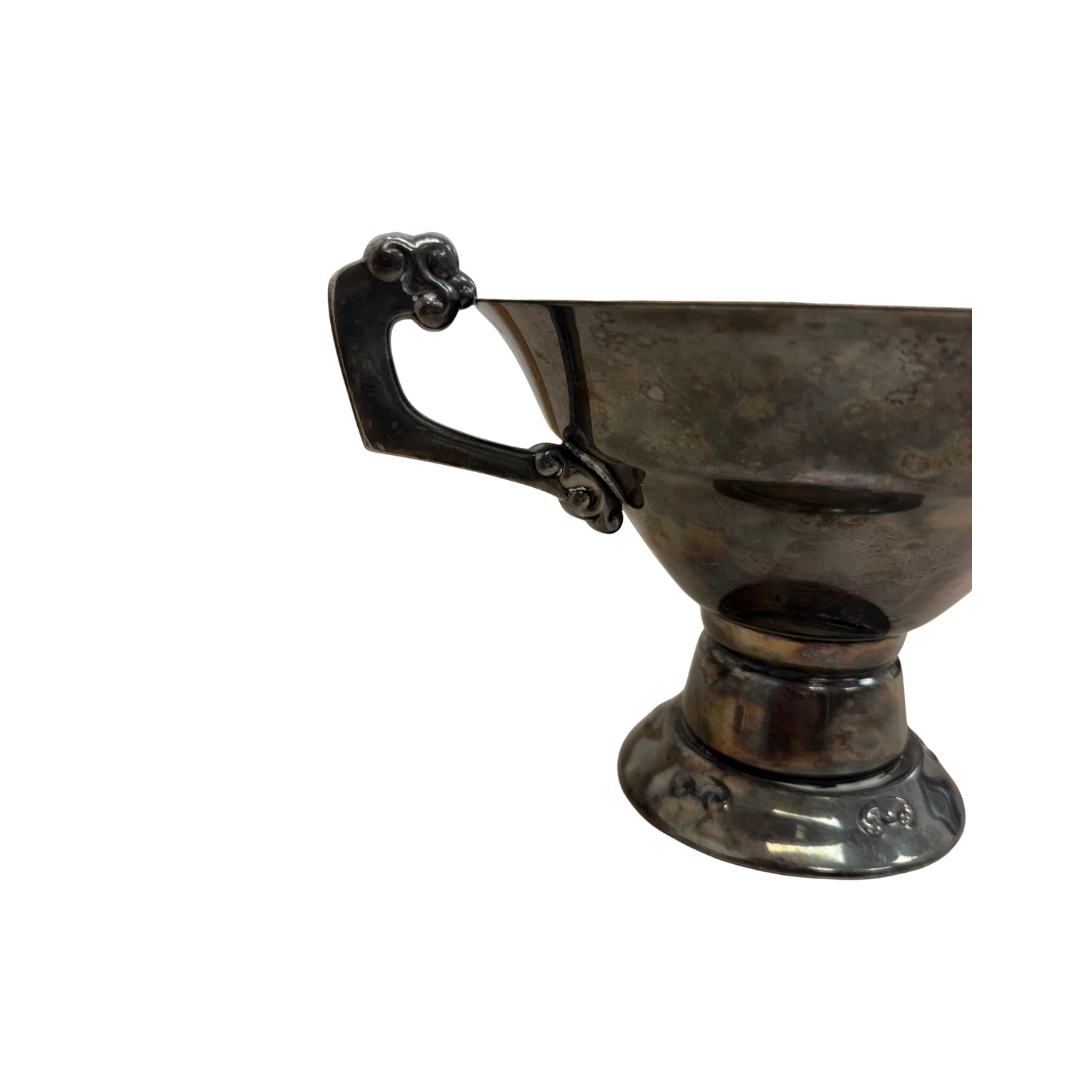 Found Silver Pedestal Bowl