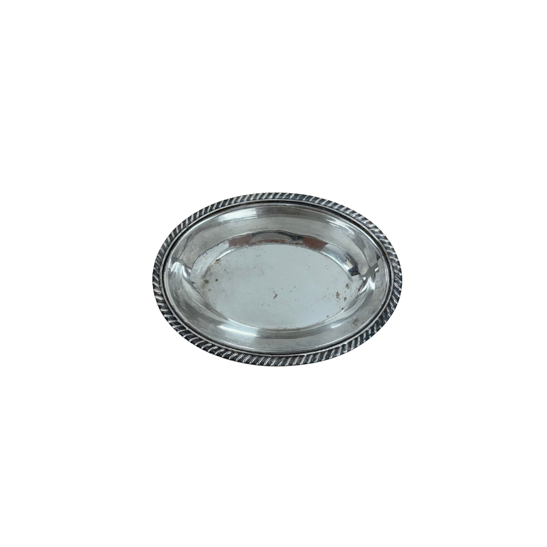 Found Small Oval Silver Dish