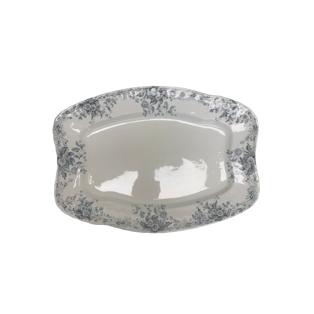 Found Sage and White Grindley Platter