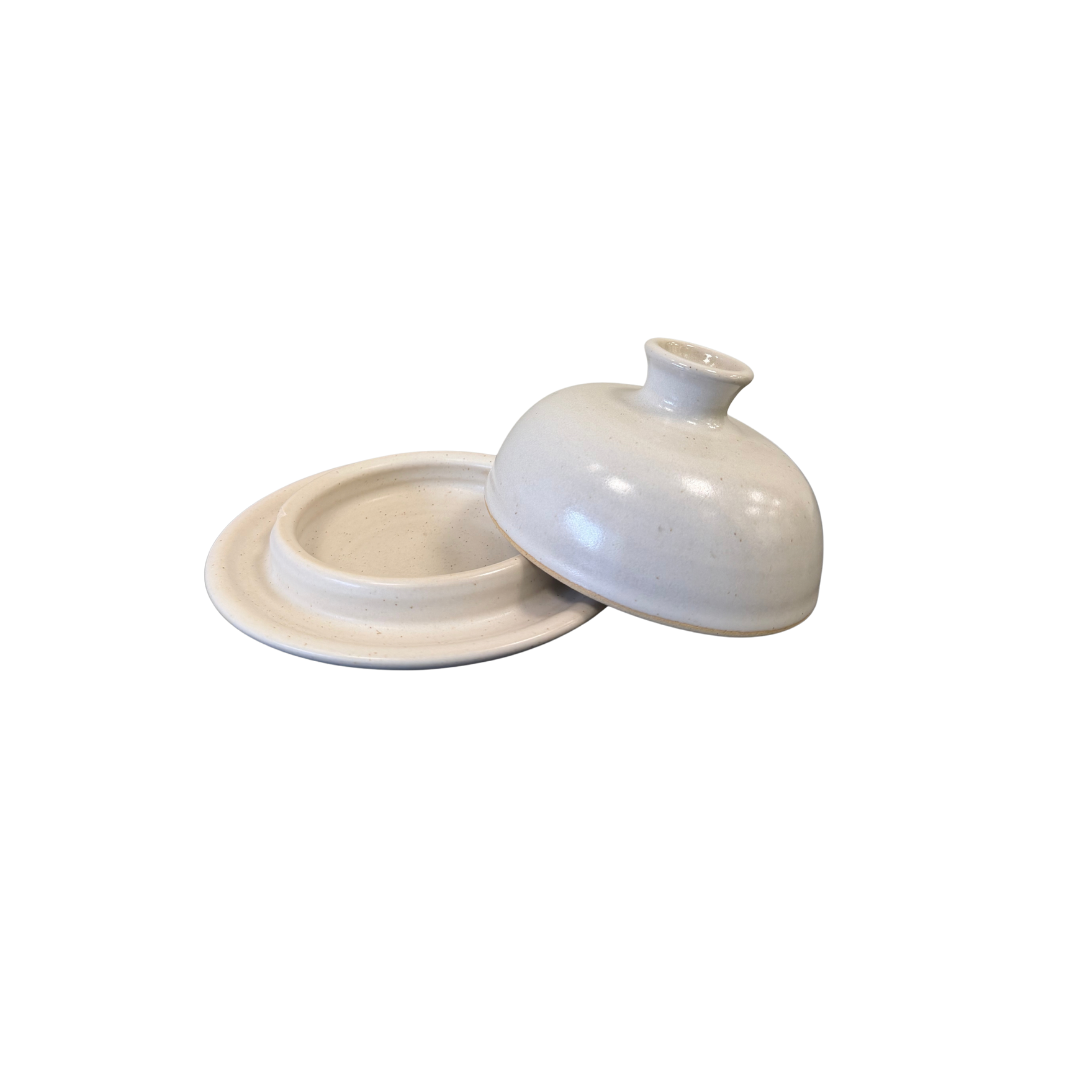 Found Ceramic Cheese Dome