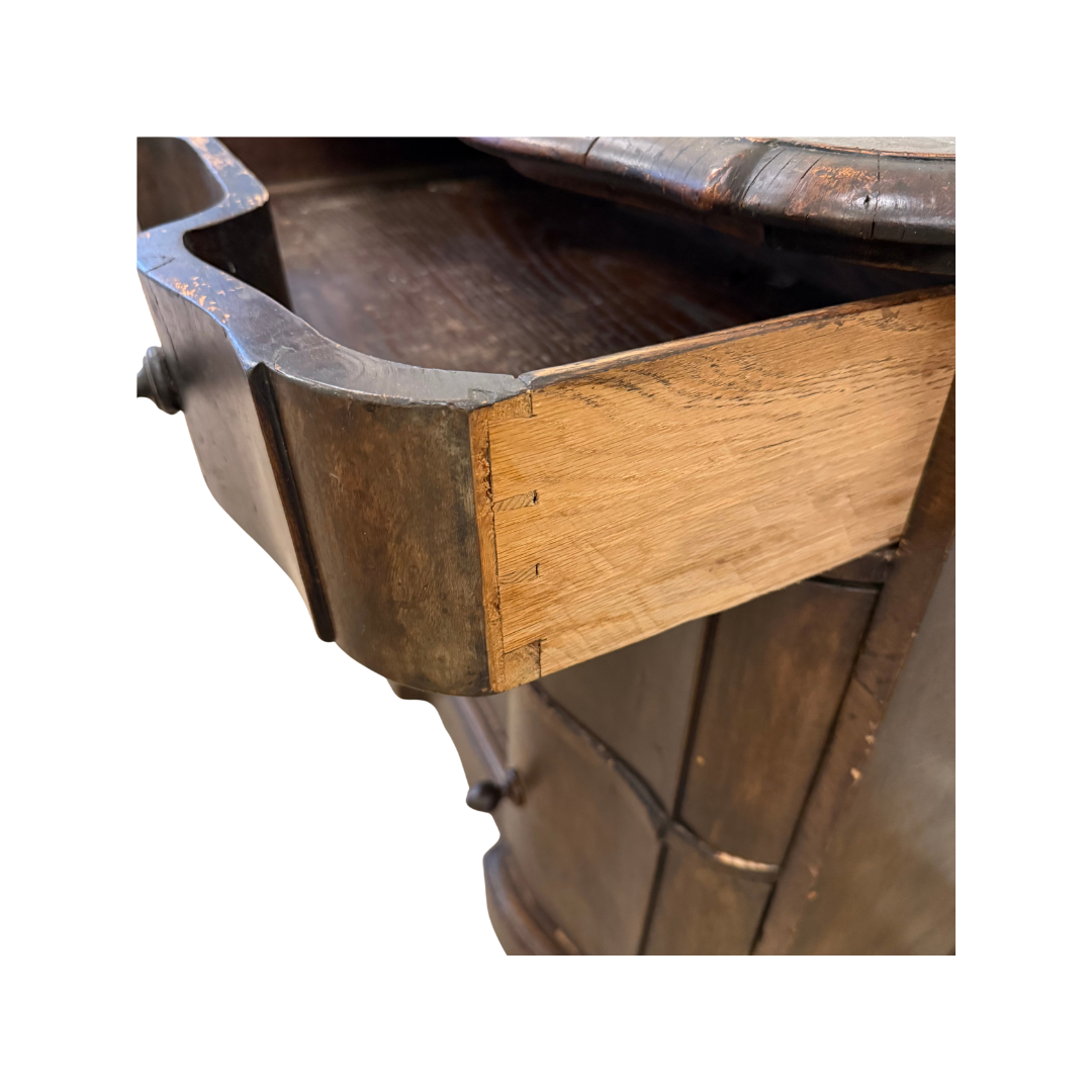 Found Dark Wood Serpentine-front Chest of Drawers