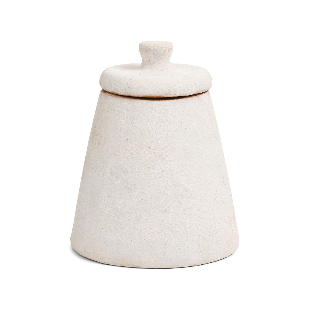 White Pot with Lid
