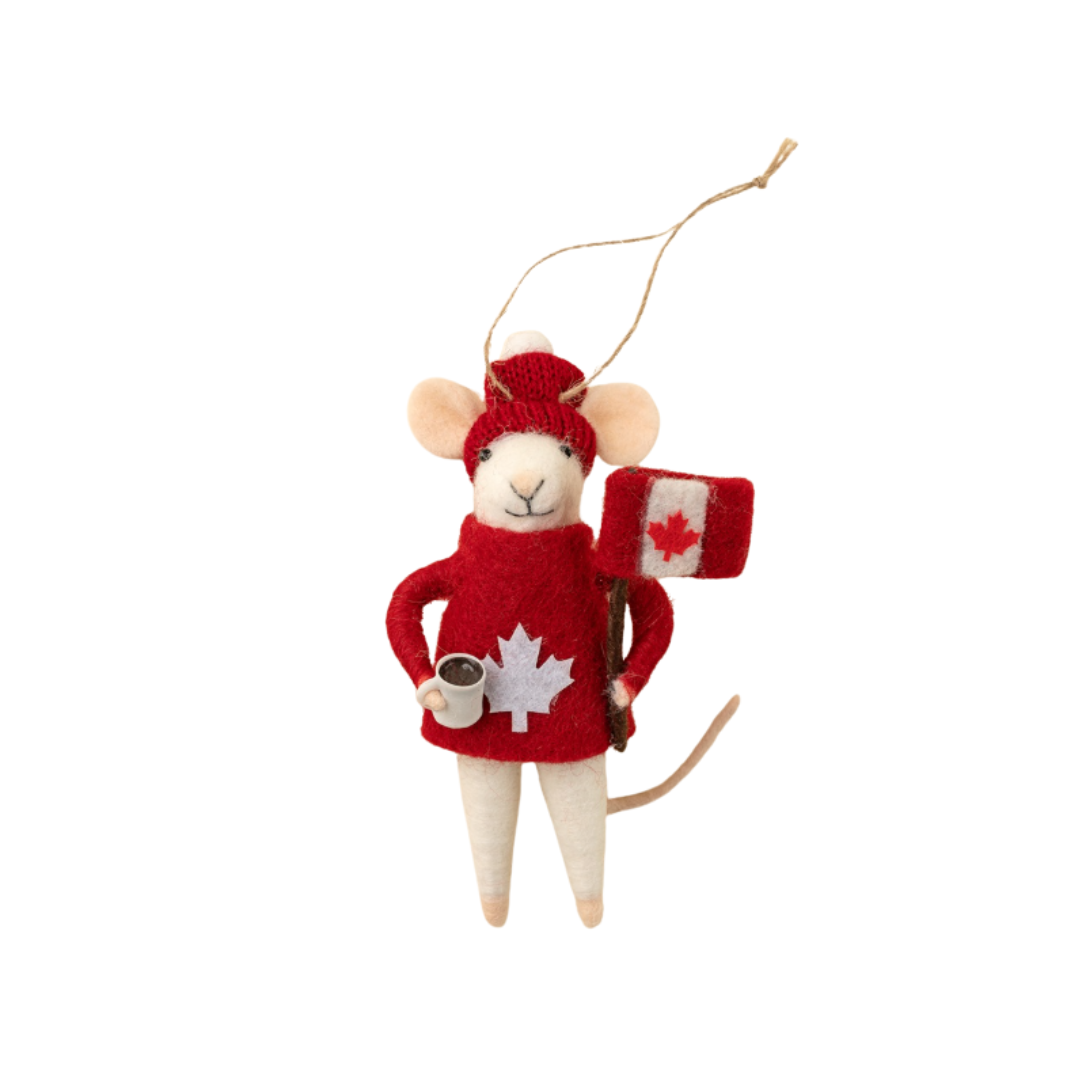 Cozy Canuck Mouse Ornament