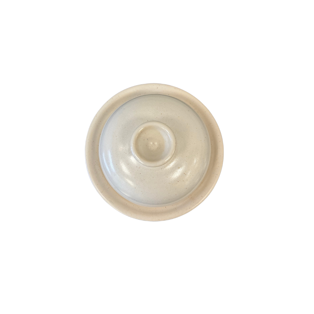 Found Ceramic Cheese Dome