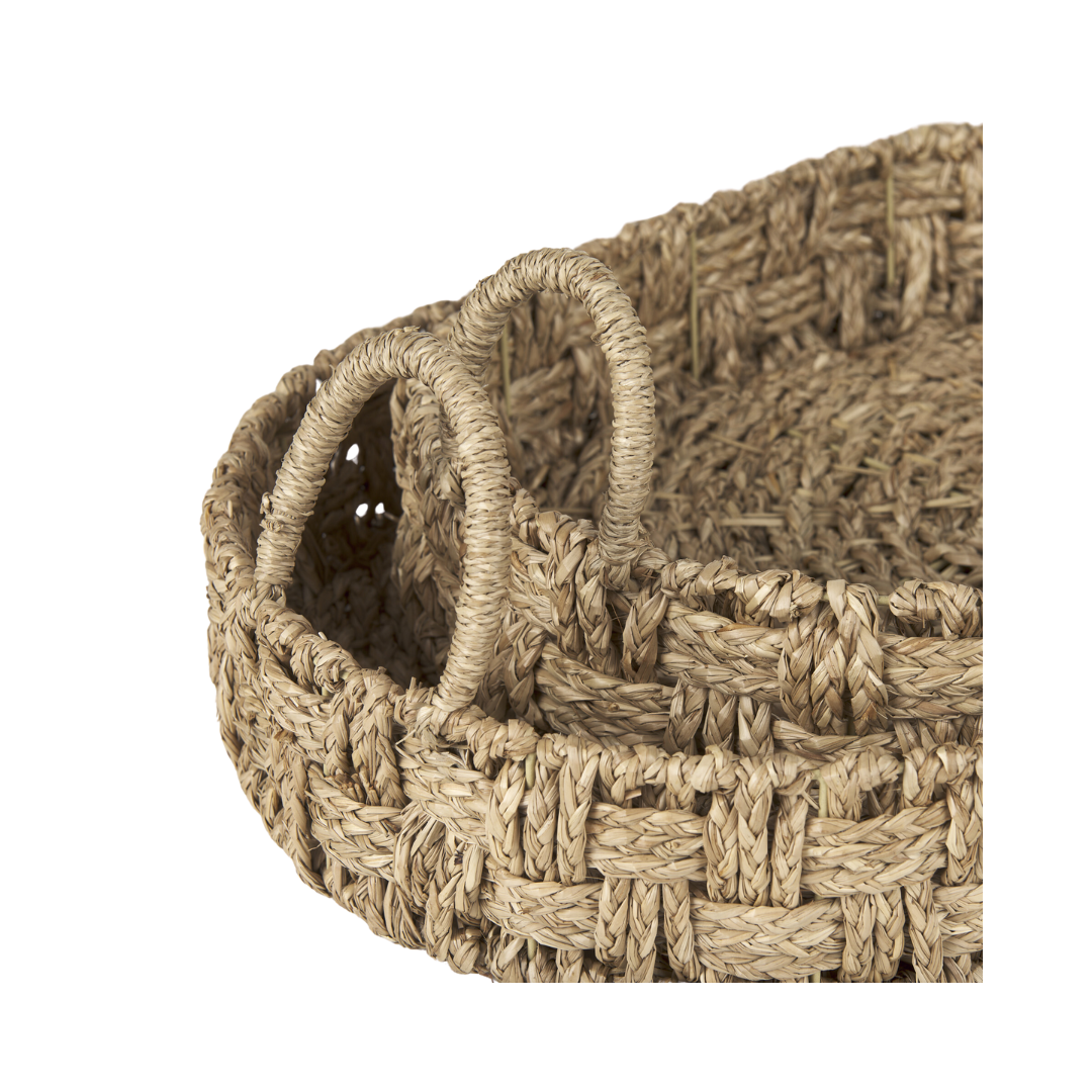 Haini Seagrass Basketweave Trays - Set of 2