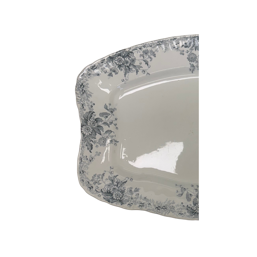 Found Sage and White Grindley Platter