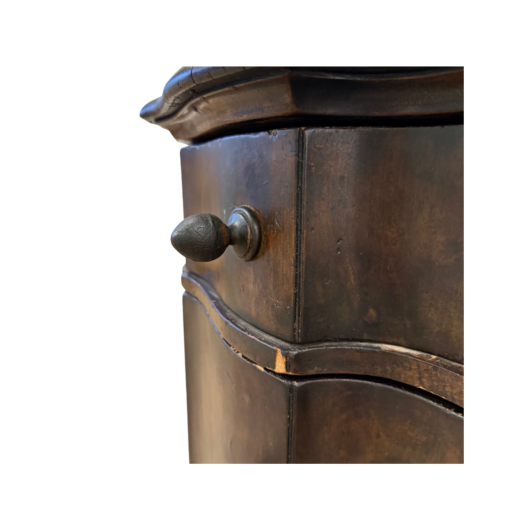 Found Dark Wood Serpentine-front Chest of Drawers