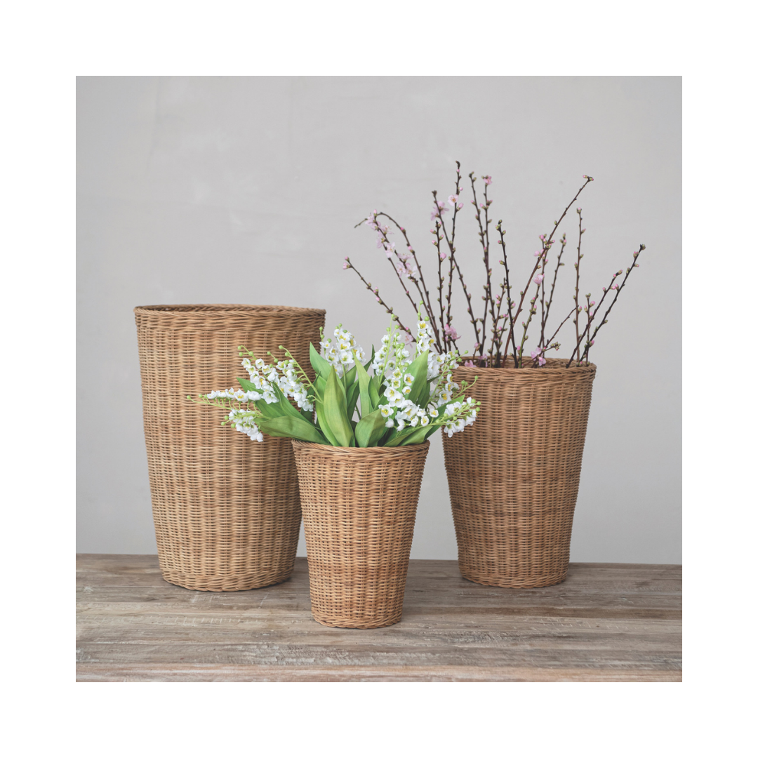 Rattan Slender Basket Planter