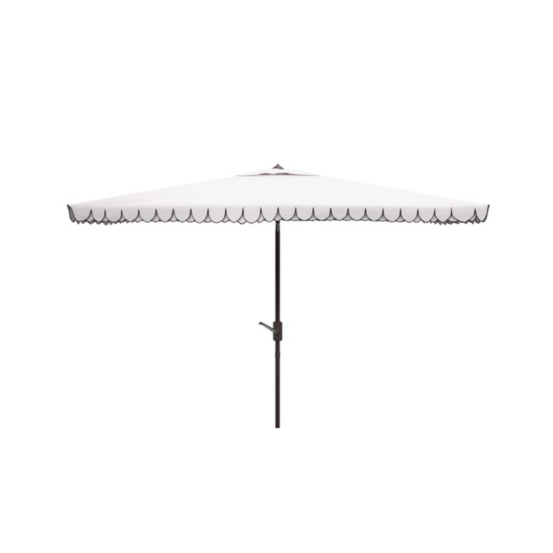 Elegant Valance Outdoor Umbrella - 6.5 FT X 10 FT