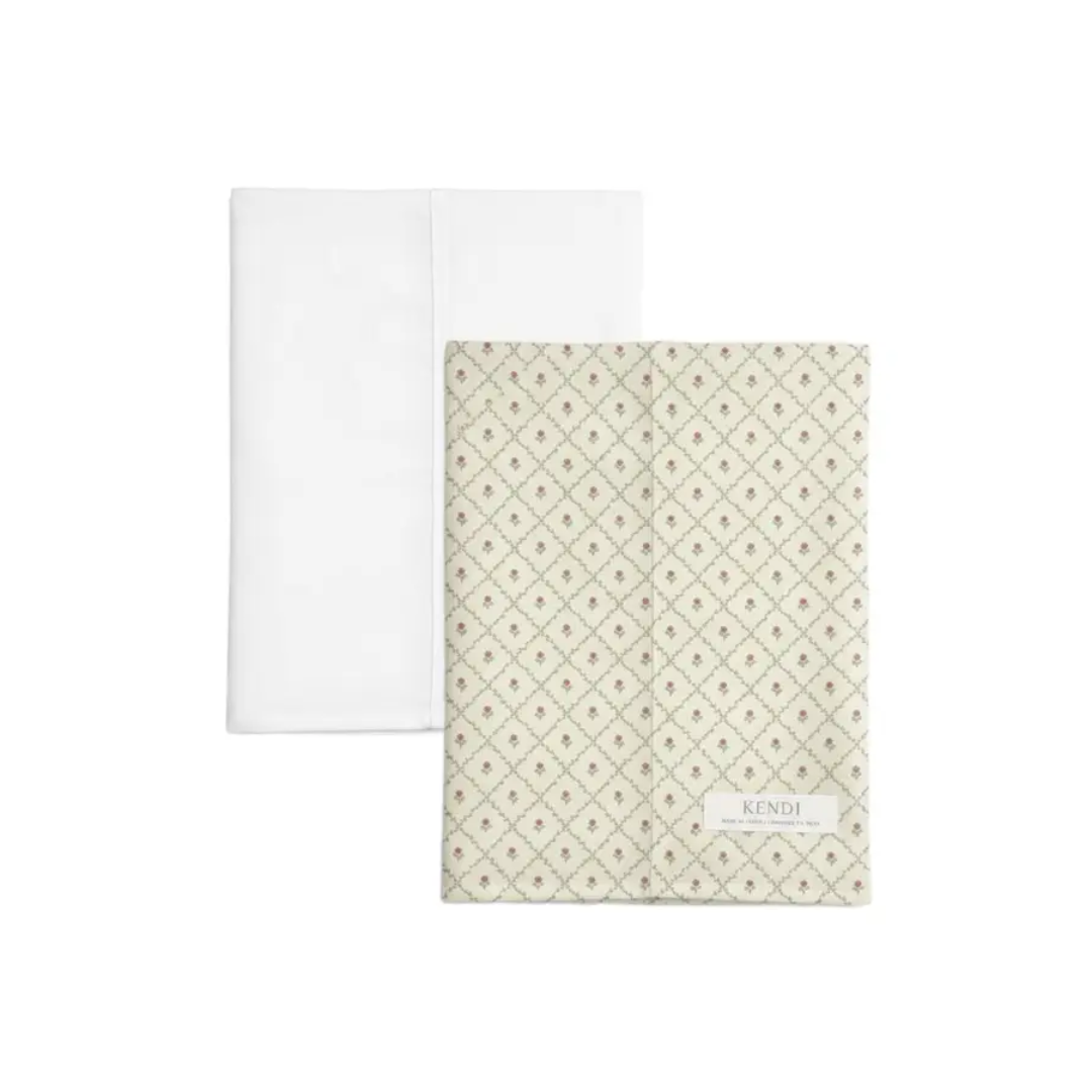 Hedge Floral &amp; Ivory Burp Cloths