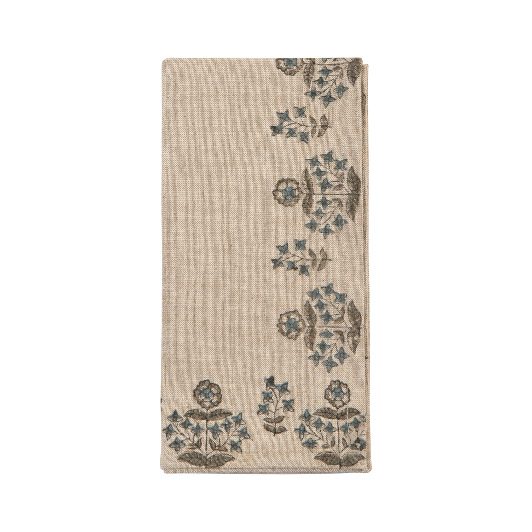 Salvia Block Print Napkins - Set of 4
