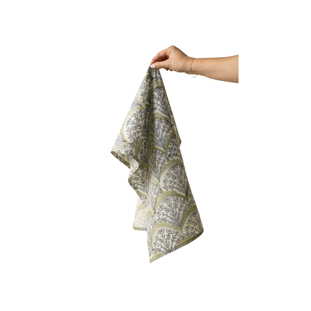 Sakura Block Print Tea Towels