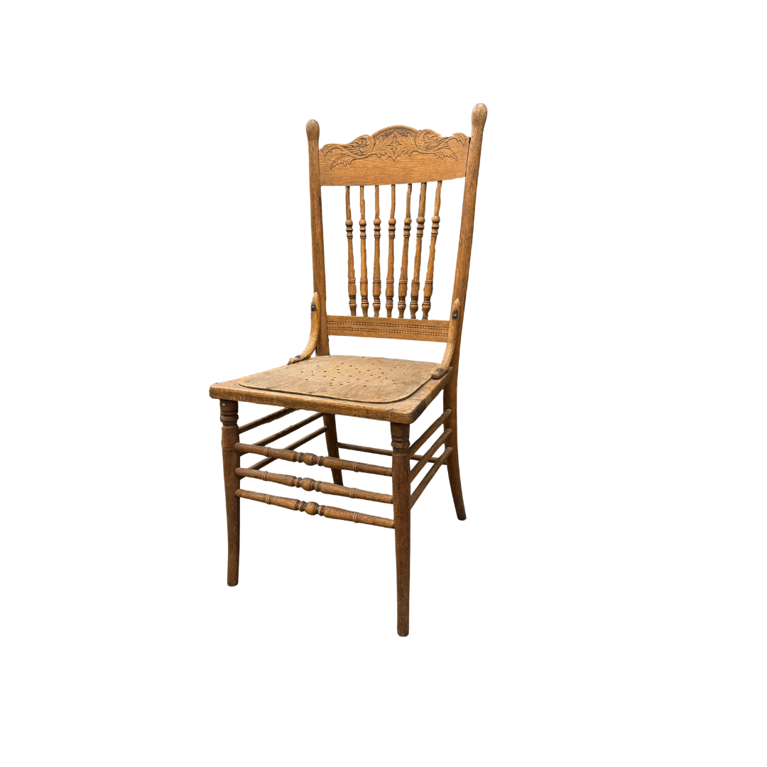 Found Oak Pressed-back Spindle Chair