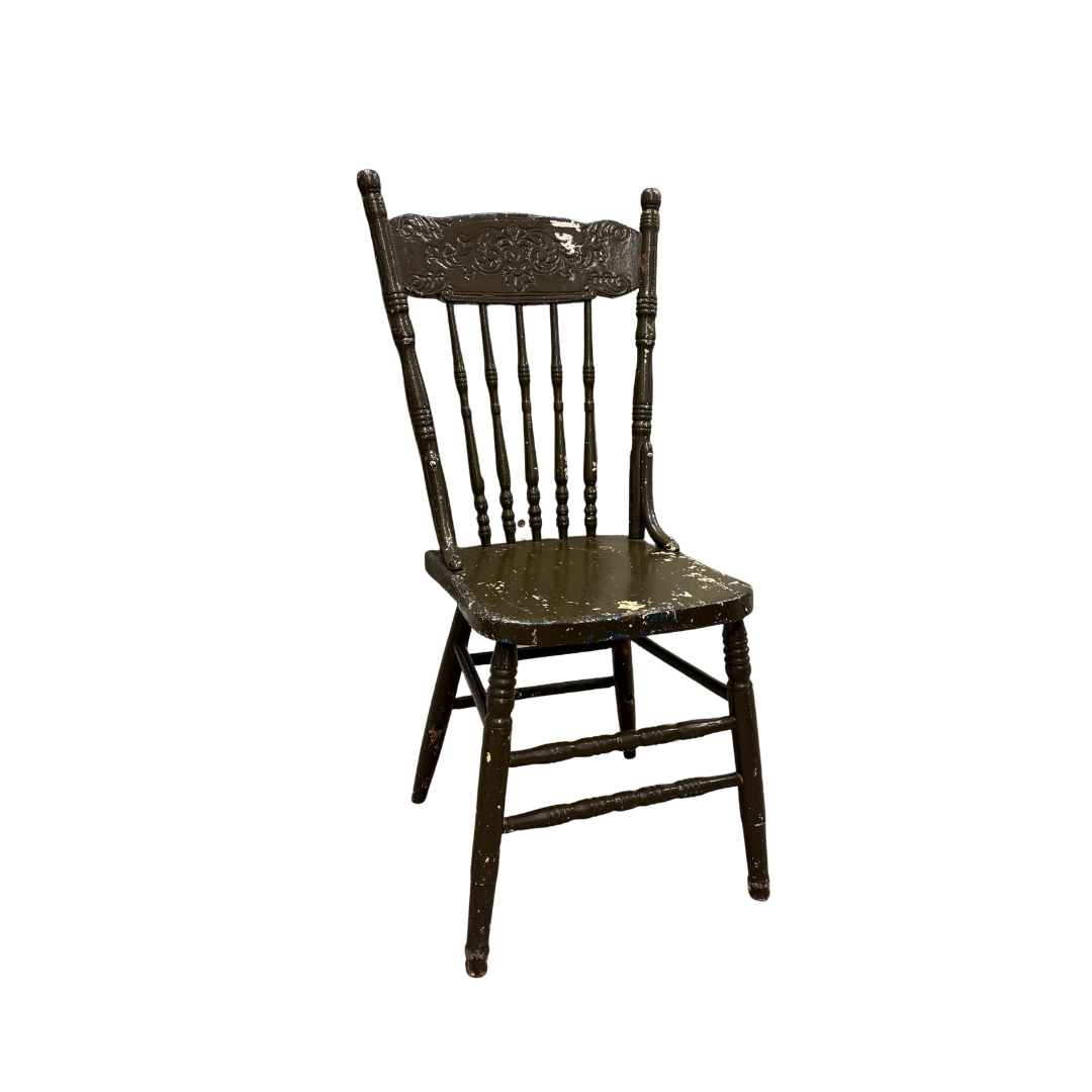 Found Spindle Back Painted Chair