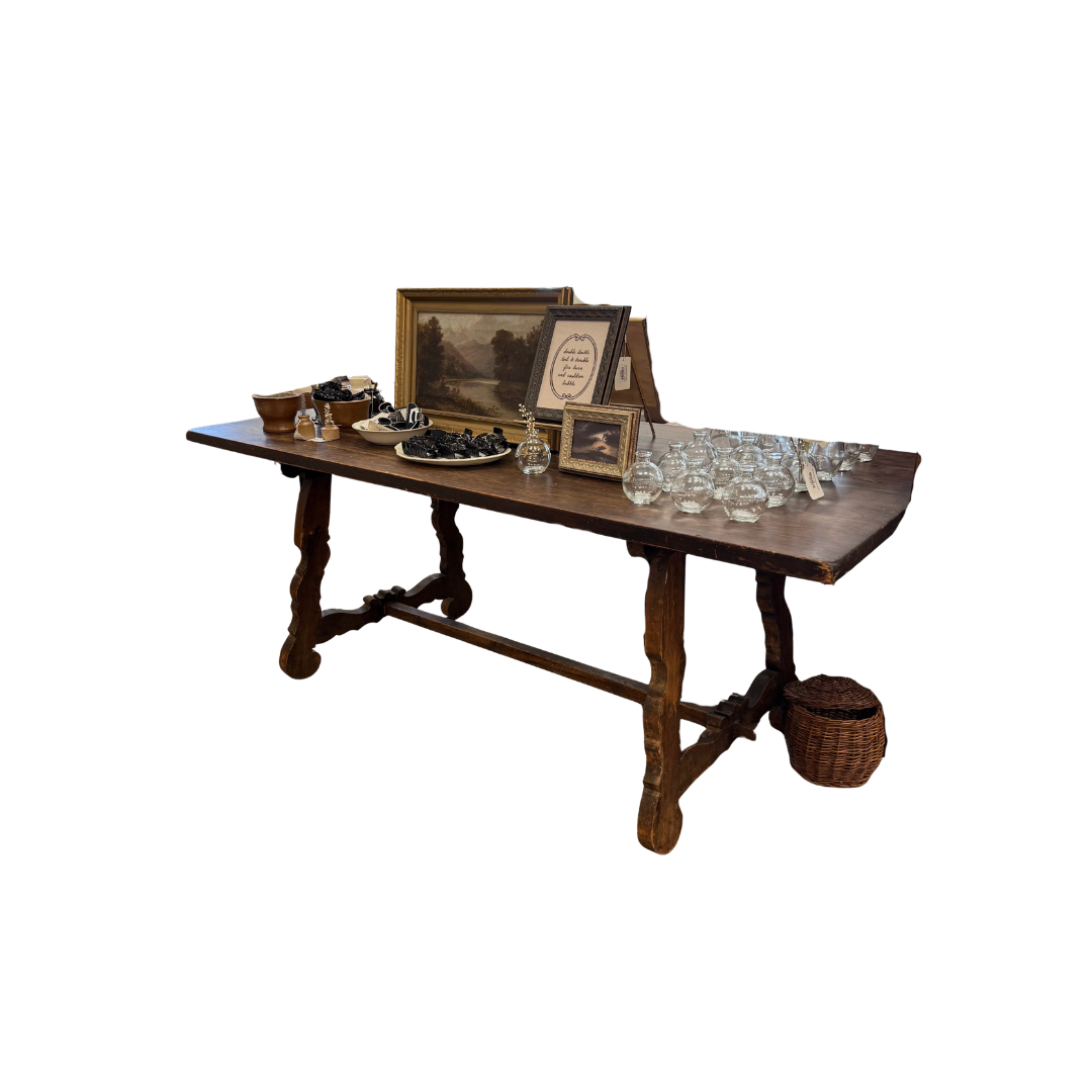 Found Wooden Trestle Table