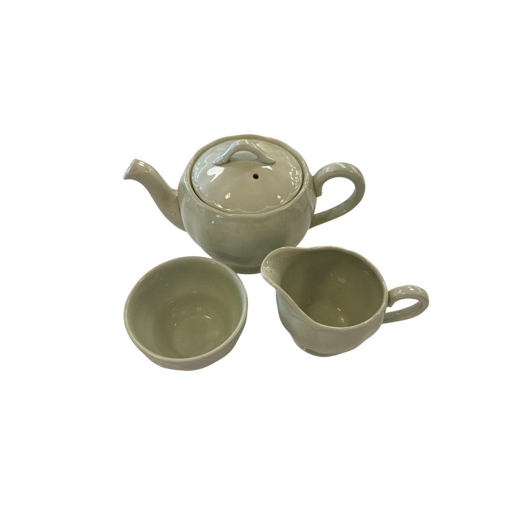 Found Sage Petal Ware Serving Set
