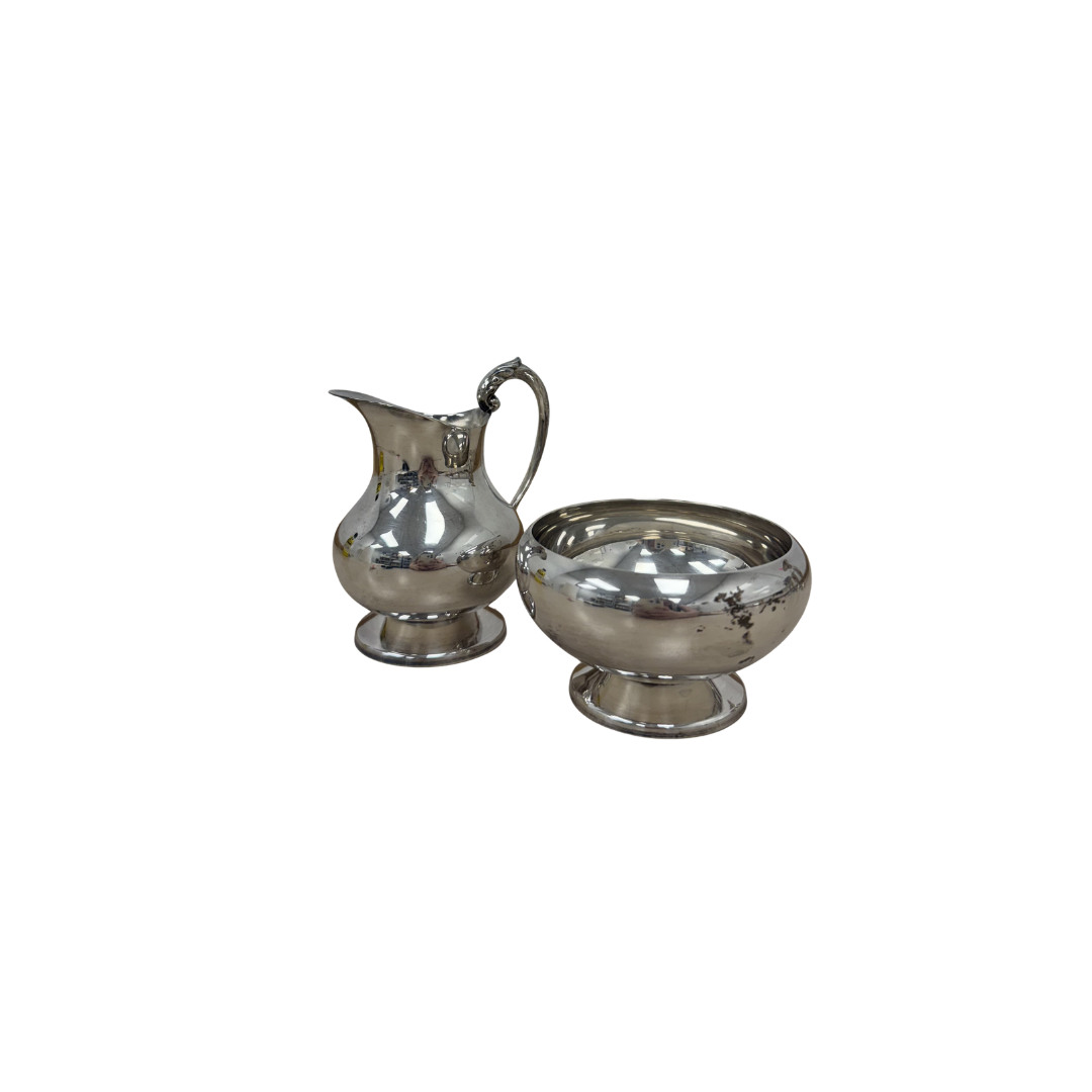 Found Silver Marlboro Plate Morton Parker Sugar and Milk Set