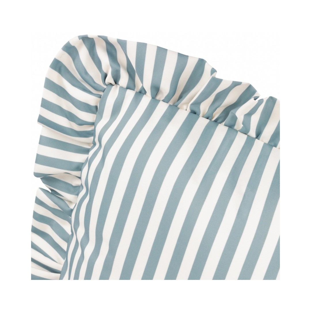 Millie Ruffle Striped Outdoor Cushion