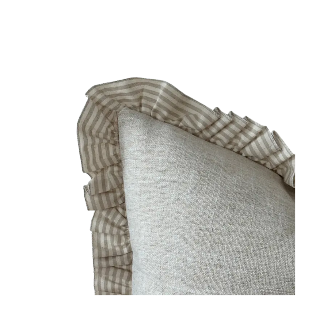 Bella Stripe Ruffle Pillow