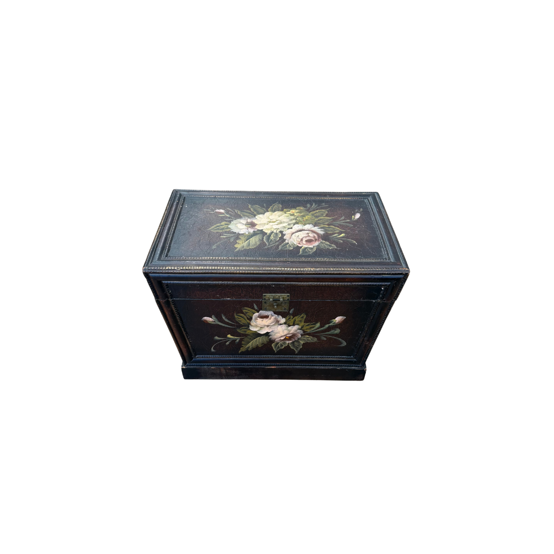 Found Small Hand-painted Floral Chest
