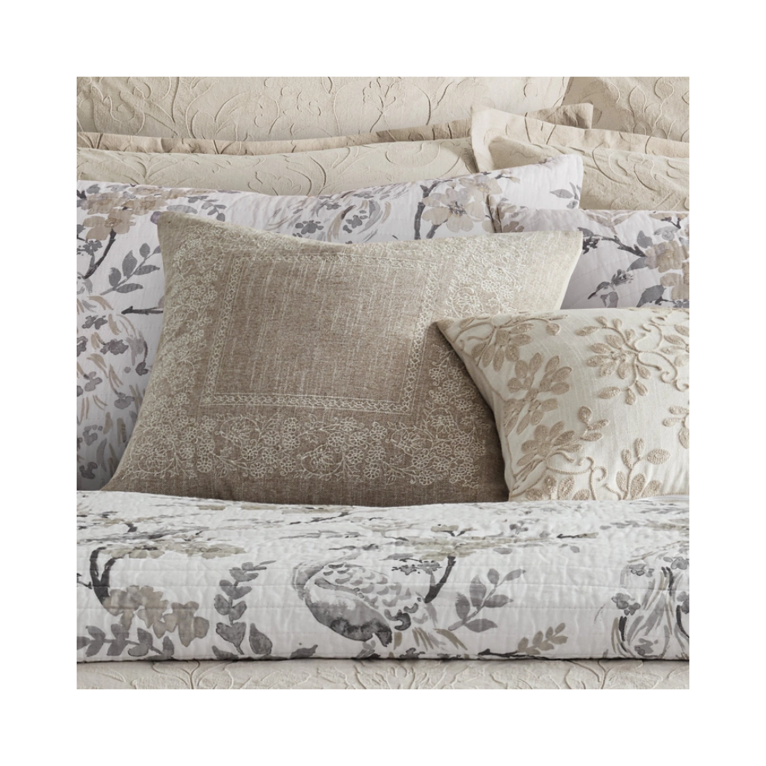 Alessio Embroidered Border Pillow