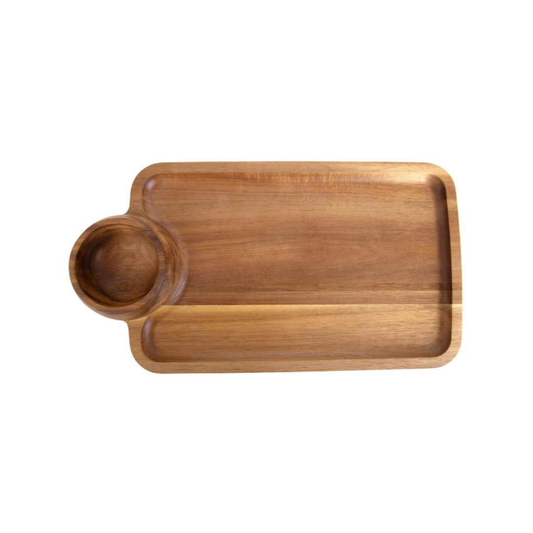 Acacia Wood One Dip Serve Board