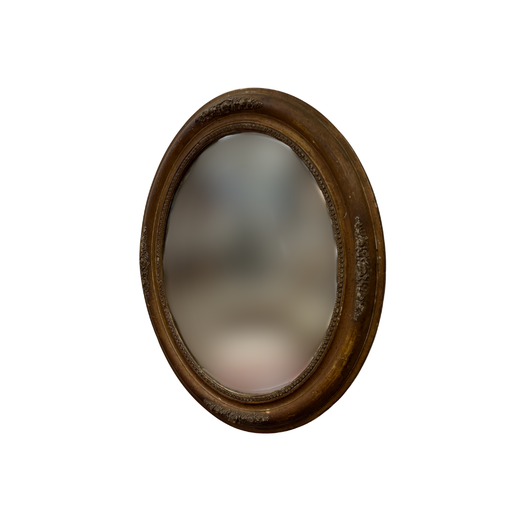 Found Oval French Mirror
