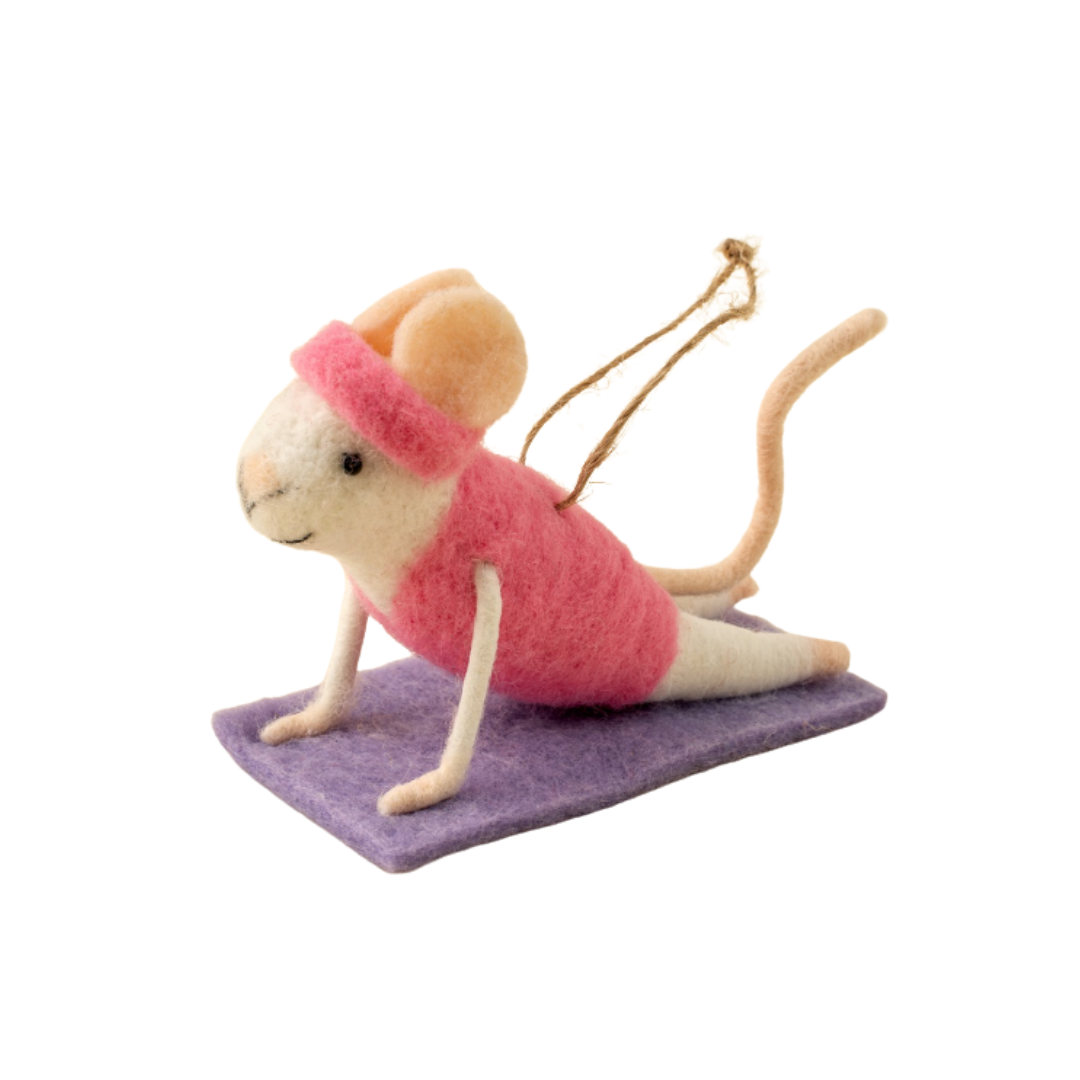 Yoga Yolanda Mouse Ornament