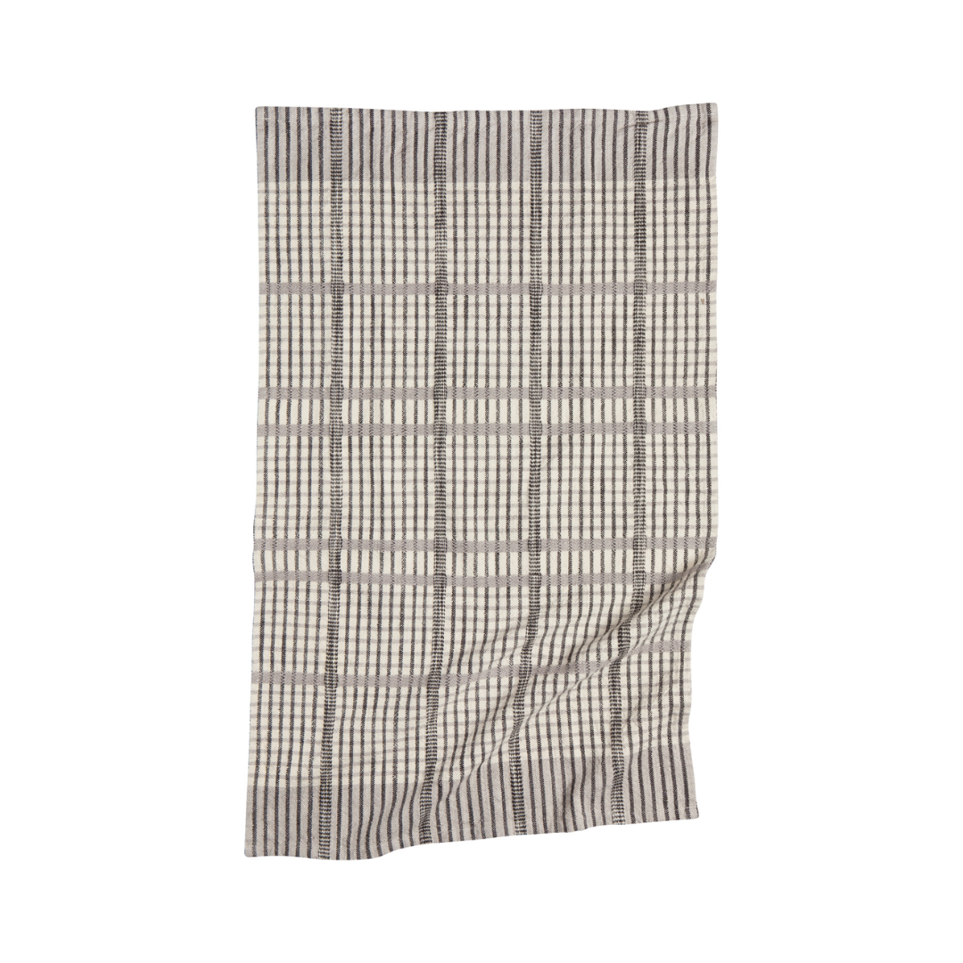 Pewter Finley Check Dishtowels Set of 2