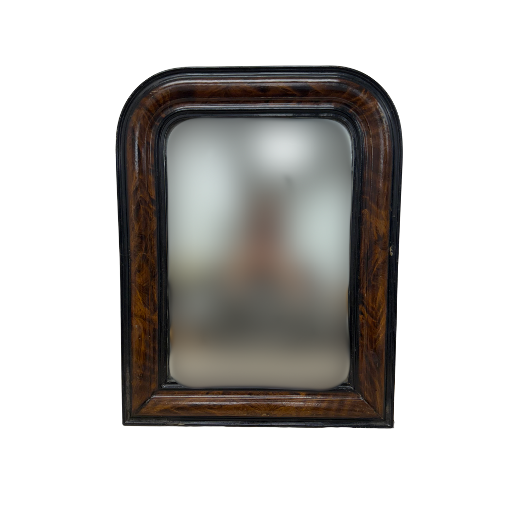 Found Two-Tone Wood Rounded Edge Mirror