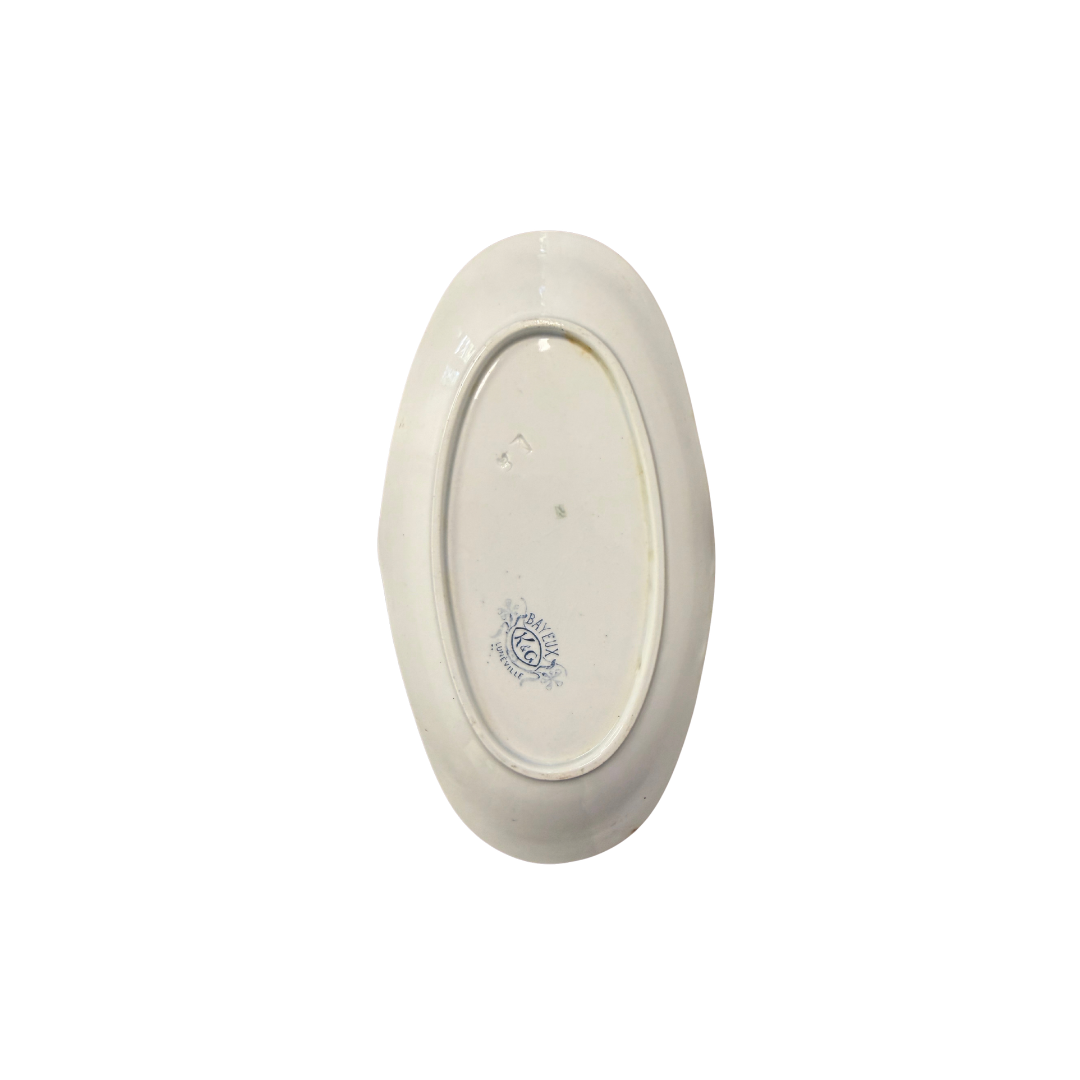 Found Ceramic Floral Serving Platter