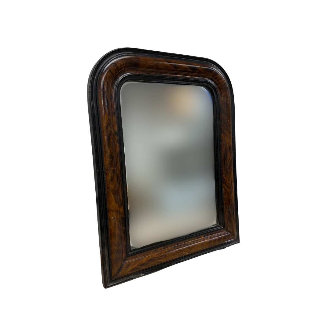 Found Two-Tone Wood Rounded Edge Mirror