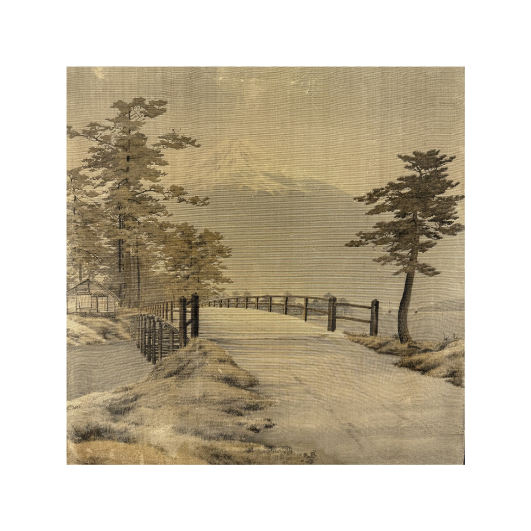 Found Mount Fuji on Lake Kawaguchi Velvet Tapestry Art