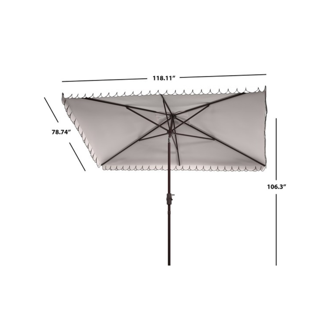Elegant Valance Outdoor Umbrella - 6.5 FT X 10 FT