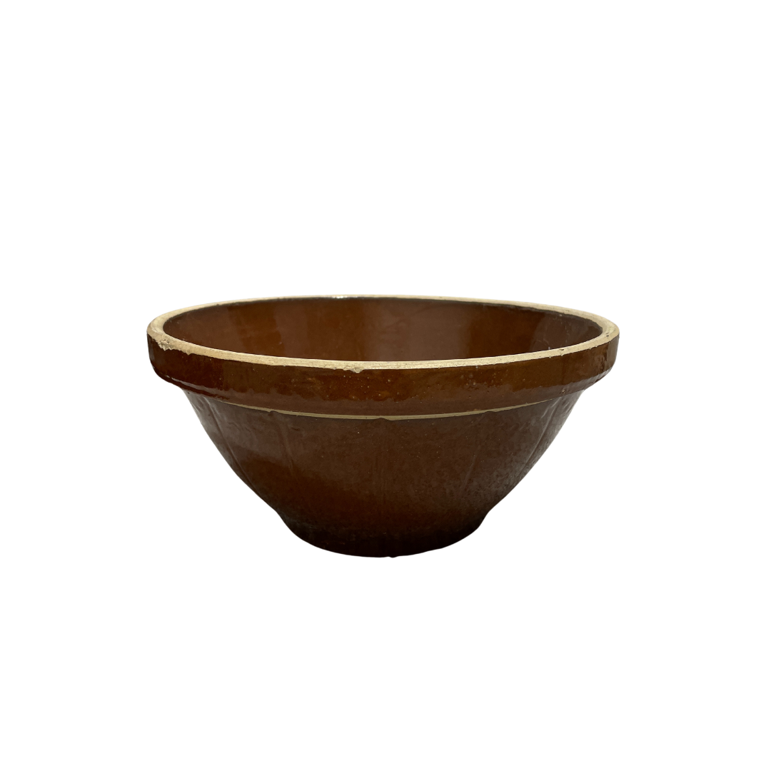 Found Brown Mixing Bowl- Large