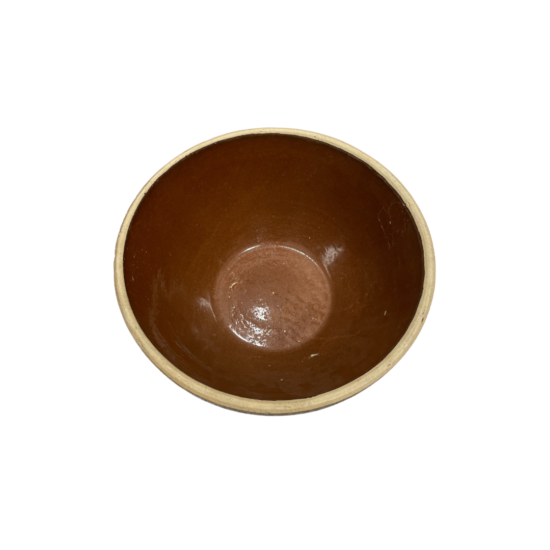 Found Brown Mixing Bowl- Large