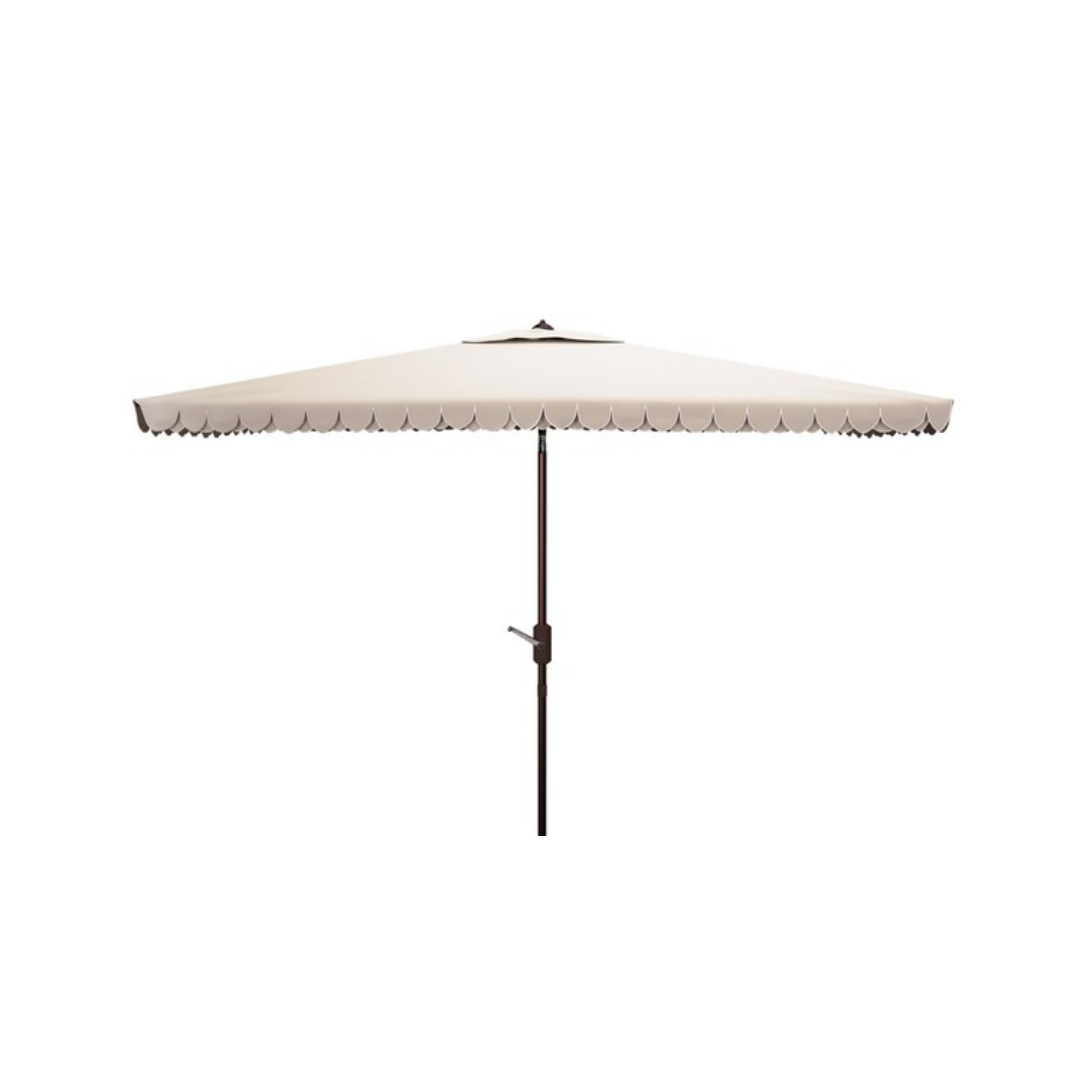 Elegant Valance Outdoor Umbrella - 6.5 FT X 10 FT